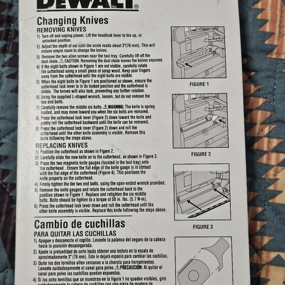 DeWalt Replacement Planer‎ Knives - Yellow and Black - Picture 4 of 5